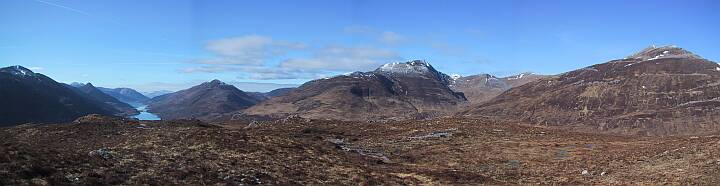 Photographic panorama looking west